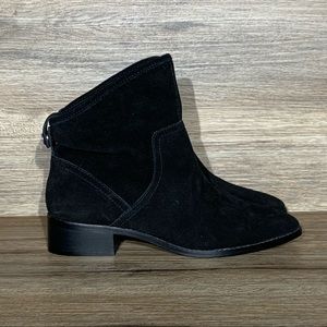 Lucky Brand Lollin Black Suede Bootie Sz- 7.5